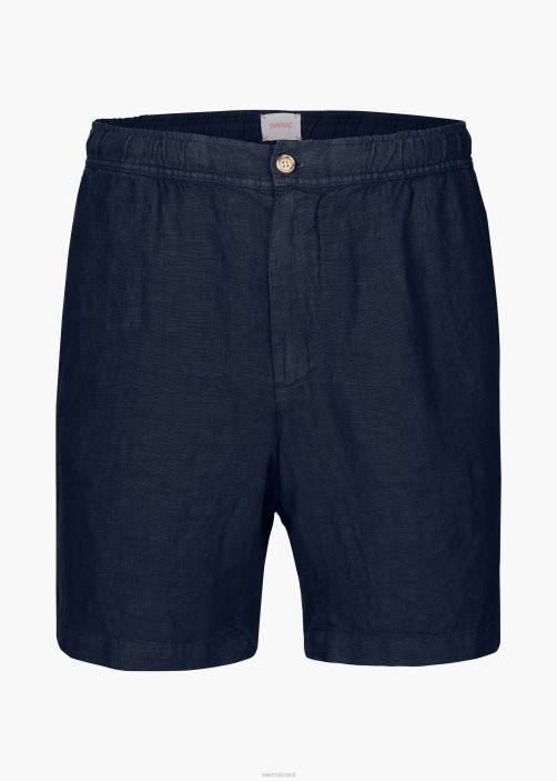 SWIMS short de linho amalfi roupas TF0R276 marinha