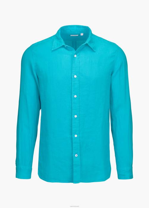 SWIMS camisa de linho amalfi roupas TF0R225 cerúleo