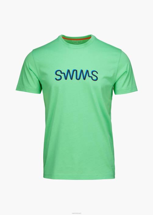 SWIMS camiseta gráfica ravello roupas TF0R237 vidro do mar