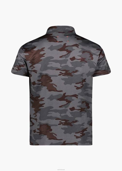 SWIMS polo manga curta roupas TF0R234 camuflagem cinza
