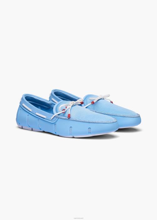 SWIMS mocassim de renda trançada sapato TF0R24 spray azul