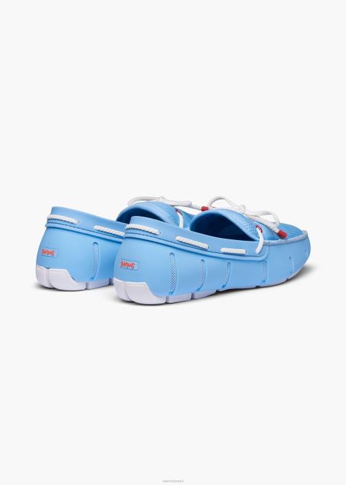 SWIMS mocassim de renda trançada sapato TF0R24 spray azul