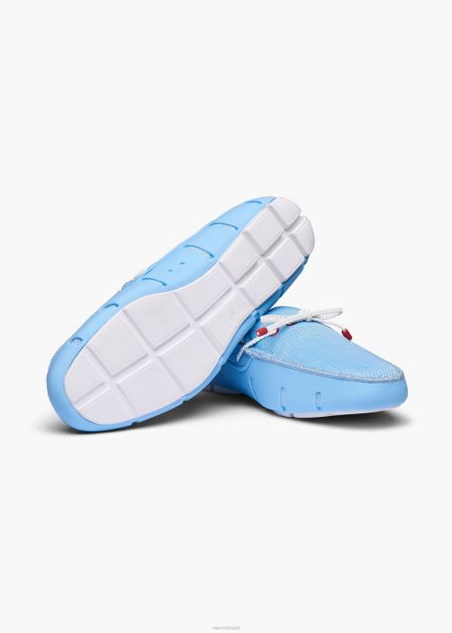SWIMS mocassim de renda trançada sapato TF0R24 spray azul