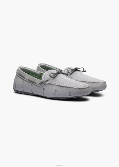 SWIMS mocassim de renda trançada sapato TF0R40 cinza claro