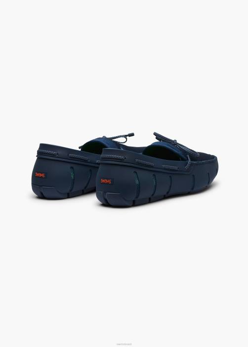 SWIMS mocassim de renda trançada sapato TF0R60 marinha