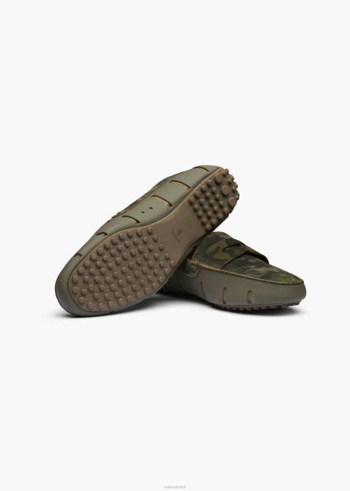 SWIMS motorista de luxo sapato TF0R9 nogueira