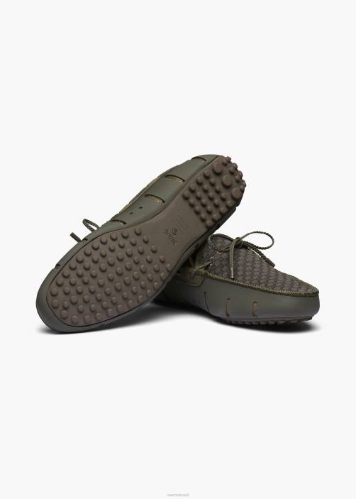SWIMS motorista tecido sapato TF0R4 nogueira